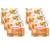 Babybio - Petits Pots Carotte Courge Butternut Poulet Riz 2x200g - 6+ Mois - BIO - Lot de 6