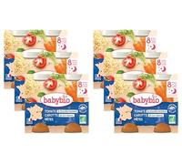 Babybio - Petits Pots - Compotée de Carottes Tomate/Pâtes- 2x200g - Lot de 6 - BIO
