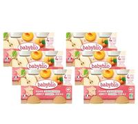 Babybio Petits Pots - Pomme d'Aquitaine Abricot d'Occitanie Céréale - 4 plus mois - 260 g - Lot de 6