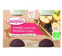 Babybio - Petits Pots Pomme de Nouvelle Aquitaine Pruneau d'Agen 2x130 g - 4+ Mois - BIO - Lot de 3