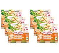 Babybio - Petits Pots - Pomme de terre Petits pois Jambon - 2x200g - Lot de 6 - 8+ Mois - BIO