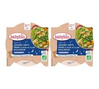 Babybio POÊLÉE DE LÉGUMES VERTS PANAIS DU CENTRE-VAL LOIRE BOULGHOUR CORIANDRE dès 12 mois 2x230 g