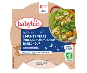 Babybio POÊLÉE DE LÉGUMES VERTS PANAIS DU CENTRE-VAL LOIRE BOULGHOUR CORIANDRE dès 12 mois Aliment 230 g