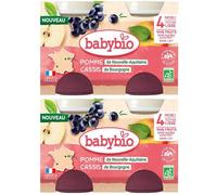 BABYBIO Pomme de Nouvelle-Aquitaine Cassis Bourgogne 2x260 g