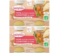 Babybio POMME DE NOUVELLE-AQUITAINE CLÉMENTINES CORSE dès 6 mois Purée 2x260 g