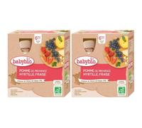 Babybio POMME DE PROVENCE & MYRTILLE FRAISE dès 6 mois Purée 2x360 g