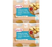 Babybio POMME DE TERRE DU CENTRE-VAL LOIRE TOMATE CABILLAUD SAUVAGE dès 6 mois Set(S) 2x400 g