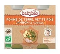 Babybio pomme de terre petits pois jambon dès 8 mois 2x200g