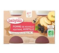 Babybio Petits Pots Pomme Myrtille Bio dès 4 mois 2x130g