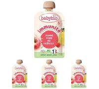 BABYBIO pomme poire riz acérola immunité (Lot de 4)