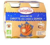 Babybio MOULINÉ DE CAROTTE DES LANDES & QUINOA DU CENTRE-VAL LOIRE dès 8 mois Aliment 400 g