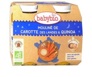 BABYBIO Pot b.nuit carotte quinoa 2X200G