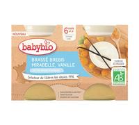 BabyBio Brassé Brebris, Questche de Lorraine et Vainille 2x130g