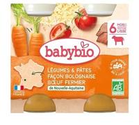 BABYBIO Pot légumes pâtes bolognaise boeuf 6mois 2x200g