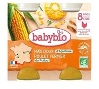 Babybio Petits pots Menu Légumes & Poulet fermier Bio dès 8 mois – 2 x 200 g