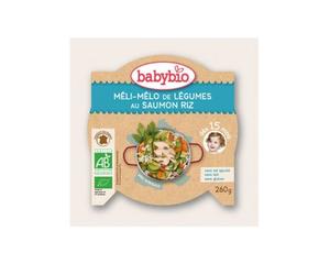 Babybio P'tit Plat Bio Méli Mélo de Légumes au Saumon Riz dès 15 mois 260g