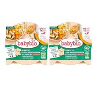 BABYBIO - Quinotto végétal - Quinoa Potimarrons verts de notre Ferme Champignons Fromage de chèvre - 230g - BIO - 12+ mois (Lot de 2)
