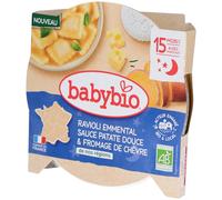 BABYBIO Ravioli Emmental Sauce Patate Douce & Fromage de Chèvre Aliment 230 g