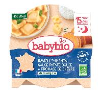 Babybio Ravioli Emmental Sauce Patate Douce Fromage de Chèvre Bio 190g