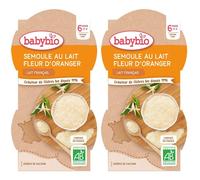 Babybio SEMOULE AU LAIT FLEUR D'ORANGER dès 6 mois 2x200 g