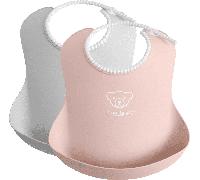 BabyBjörn Bavoir, lot de 2, Gris/Rose pastel
