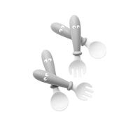 Babybjorn - Lot de 2 cuillères et 2 fourchettes - Gris