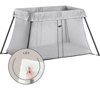 BabyBjörn Lit Parapluie Light - Argent / Mesh avec drap-housse