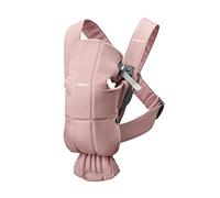 BabyBjörn Porte-bébé mini en coton, rose poudré (3,2 à 11,3 kg), ergonomique, facile à utiliser