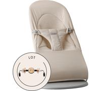 BabyBjörn Transat avec Arche de jeu - Beige clair / Tissé/Jersey, Tri-Fabric / Gris clair / Yeux espiègles Noir Et Blanc