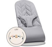 BabyBjörn Transat avec Arche de jeu - Gris clair / Tissé, matelassage Pétale / Gris clair / Yeux espiègles Pastels