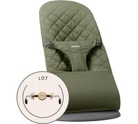 BabyBjörn Transat avec Arche de jeu - Vert foncé / Tissé, matelassage Classique / Gris foncé / Yeux espiègles Noir Et Blanc