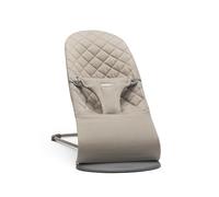 BabyBjörn Transat Bliss, Tissé, Matelassage Classique, Gris Sable | Transat et chaise 2-en-1 réglable, de la naissance à 2 ans (3,5-13 kg), 3 positions, léger et transportable