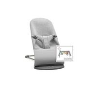 BabyBjörn Transat Bliss, 3D Jersey, Gris Clair avec Jouet, Amis Doux