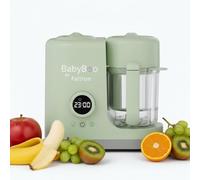 BABYBOO Robot Pappa 7-en-1 - Cuisson à la vapeur et mixage en 20 minutes, puissance 300 W, chauffe-biberon et stérilisateur, verre en Tritan, panier en acier inoxydable, écran digital