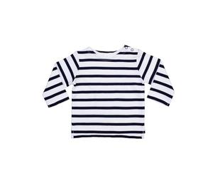 Babybugz - Haut Breton - Bébé (12-18 Mois) (Blanc/Bleu Marine)