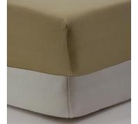 Babycalin - 2 Draps housse 60x120 lit bébé 60x120 cm Blanc/Blé - Drap housse bébé 60x120 cm Doux, respirant et résistant en Coton - Drap housse coton pour lit bébé - Hauteur Bonnets 15 cm
