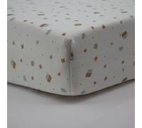 Babycalin - 2 Draps housse 70x140 cm Petites Maisons/Pécan - Drap housse coton Doux Respirant Résistant - Drap 70x140 pour un sommeil paisible - Drap-Housse pour lit bébé - Hauteur Bonnets 17 cm
