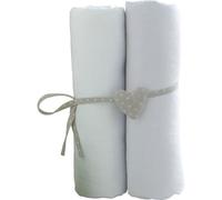 Babycalin 2 Draps Housse Bébé Blanc Blanc 70 X 140 Cm Jersey 130gr/M²