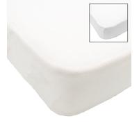 BABYCALIN 2 Draps Housse Bébé Blanc Ecru 70 x 140 cm - Jersey - 130gr/m²