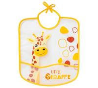 Babycalin - Bavoir bébé plastique 6 mois Girafe - Bavoir à poche 28x32 cm