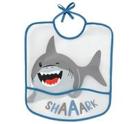Babycalin - Bavoir bébé plastique 6 mois Requin - Bavoir à poche 28x32 cm