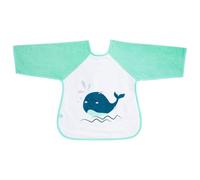 Babycalin - Bavoir manche longue 12 mois Marin Bio - Bavoir tablier 37x42 cm