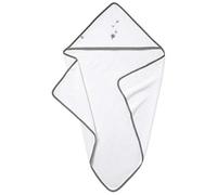 babyCalin Bio - Cape de Bain Bio Brodée Jeune Pousse - Gris/Blanc