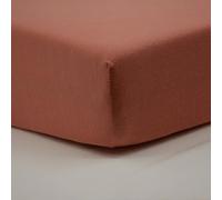 BabyCalin - Drap housse 60x120x15cm Terracotta certifié OEKO-TEX