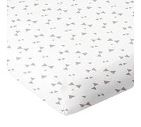 babyCalin Drap Housse Imprimé Nœuds Taupe 60 x 120 cm