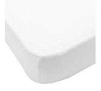 Babycalin Drap housse pour berceau - 83 x 50 cm - Jersey carde 130gr/m² 100% coton bio - Blanc