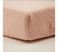 Babycalin - Drap housse 60x120 lit bébé 60x120 cm Vieux Rose - Drap housse bébé 60x120 cm Doux Respirant Résistant en double Gaze de Coton - Drap housse coton Tendance pour lit bébé - Bonnets 15 cm