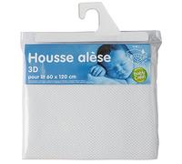 babyCalin - Housse alèse 3D 60x120 cm Blanc