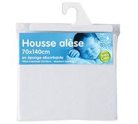babyCalin - Housse alèse en éponge absorbante 70x140 cm Blanc