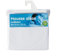 babyCalin - Housse alèse en molleton 60x120 cm Blanc